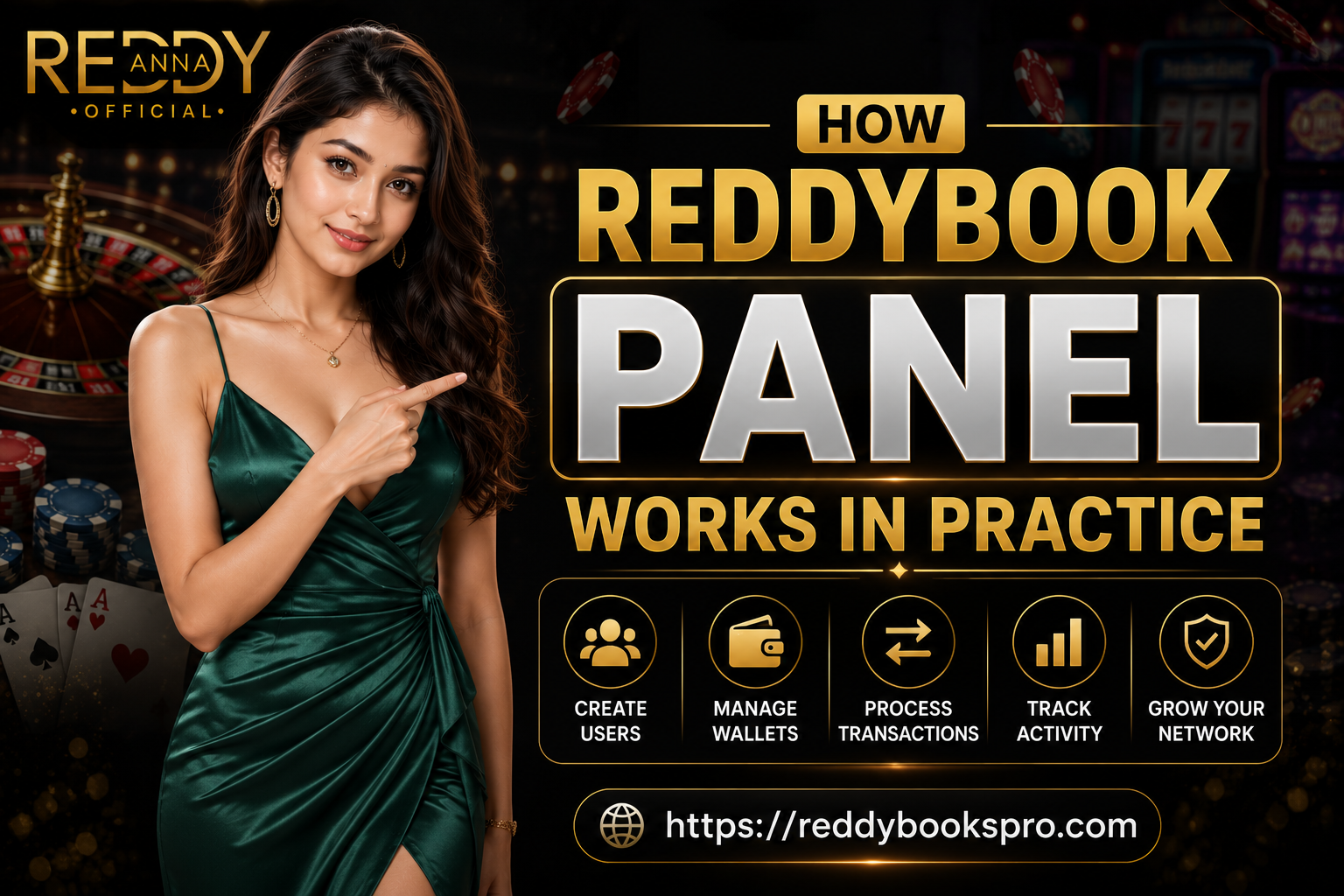 How Reddybook Panel works — agent creating user accounts and managing deposits