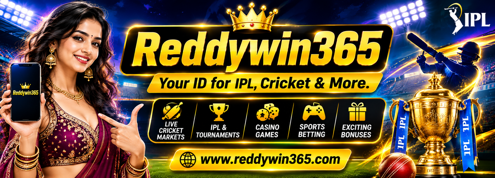 Reddywin365 betting ID — IPL cricket exchange session markets India 2026
